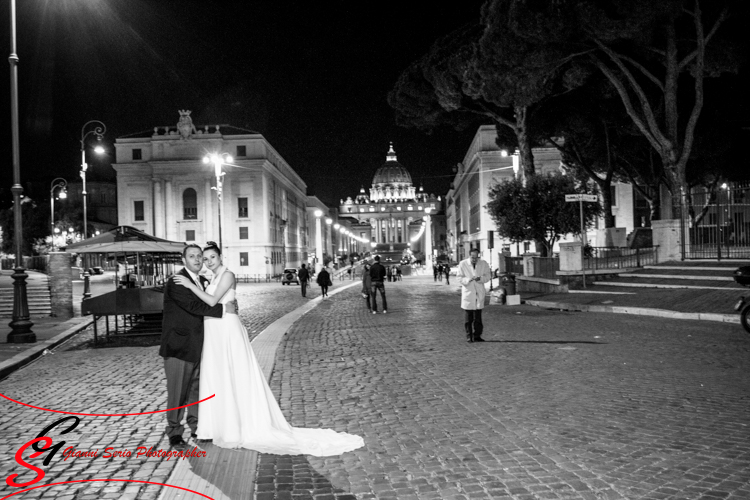 matrimonio di notte a san pietro