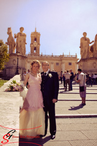 fotografo di matrimonio al campidoglio