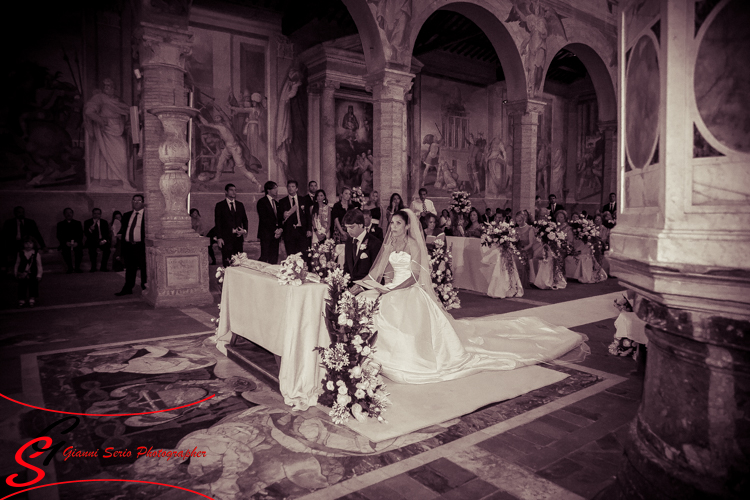 Fotografo matrimonio roma chiesa San Nereo e Achilleo