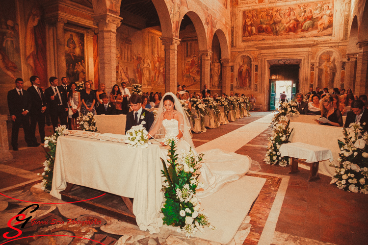 Fotografo matrimonio roma chiesa San Nereo e Achilleo