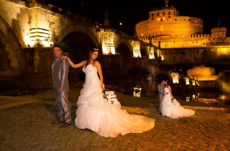 servizio fotografico matrimonio notturno roma