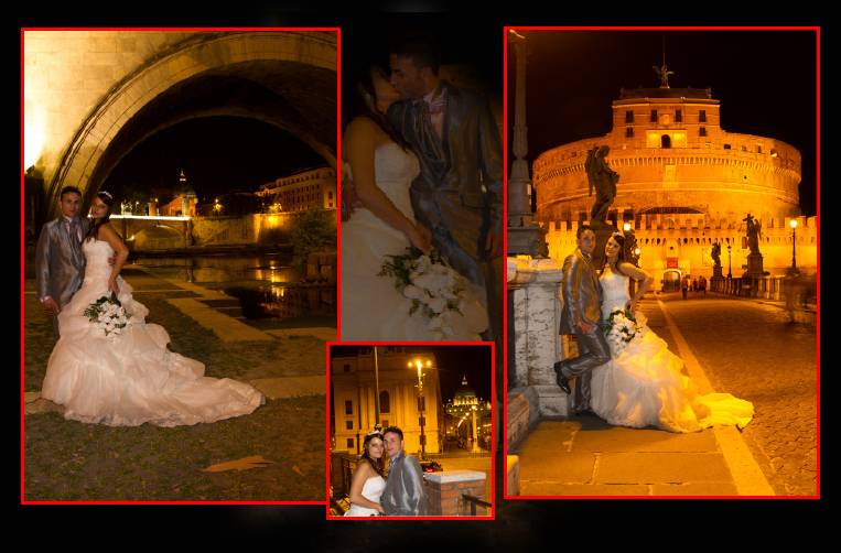 servizio fotografico di notte per matrimonio 