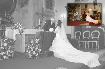 book fotografico di matrimonio chiesa sant'aurea ad ostia