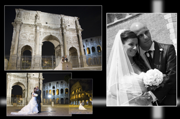 servizio fotografico roma di notte per matrimonio