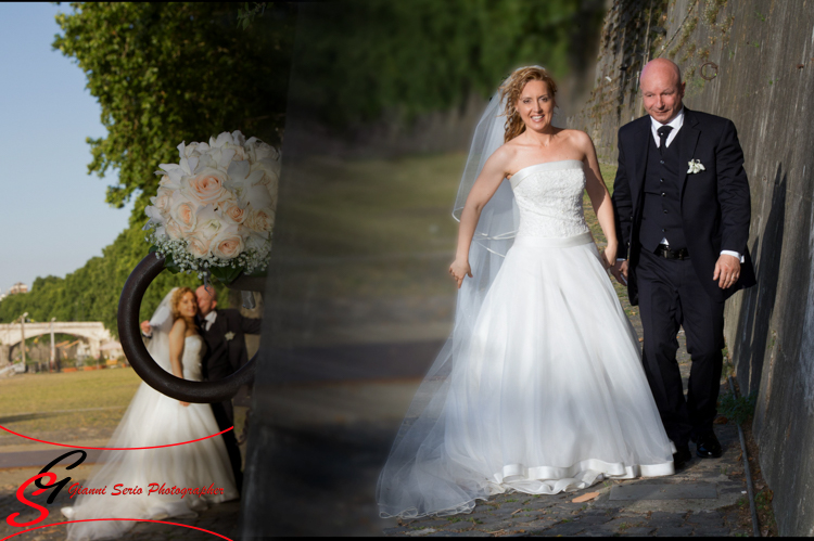 servizi fotografici di matrimonio sul tevere 